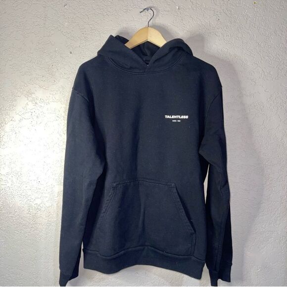Talentless Pitch Black Circle Logo Pullover Hoodie Cozy  Sweatshirt Sz Small - Picture 8 of 12